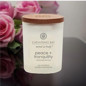 Chesapeake Bay Single Wick Candle- Peace & Tranquility- Cashmere Jasmine (3.7oz)